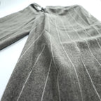 KHOKI 日本製 カシミヤ ワイドパンツ ラップパンツ スラックス M グレー ストライプ Wrap Trousers 22aw-p-05-gray