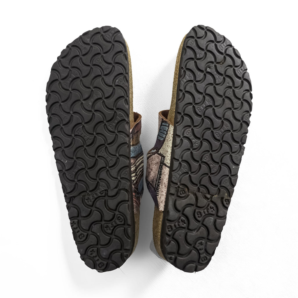 BIRKENSTOCK ドイツ製 SPARTA スパルタ トングサンダル 26.5cm ブラウン 総柄 EVAソール