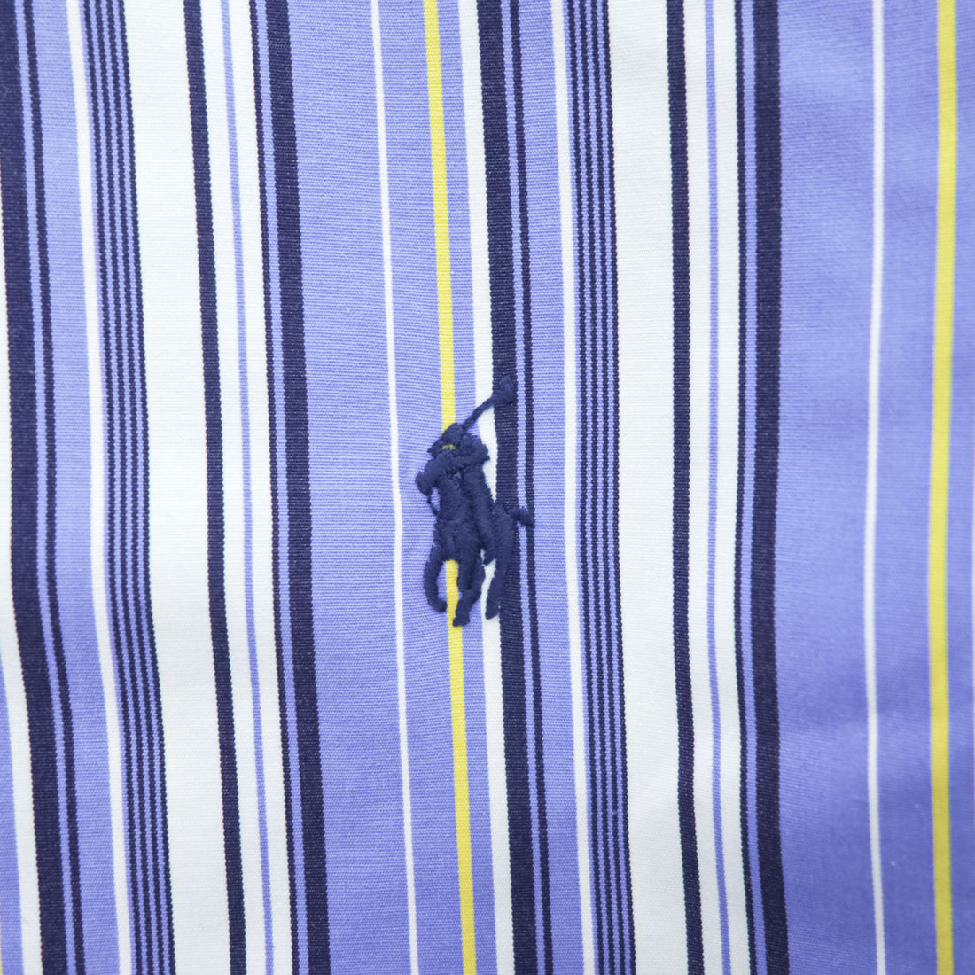 Polo Ralph Lauren 90年代 ヴィンテージ 長袖ストライプシャツ L ブルー スモールポニー ロゴ 刺繍
