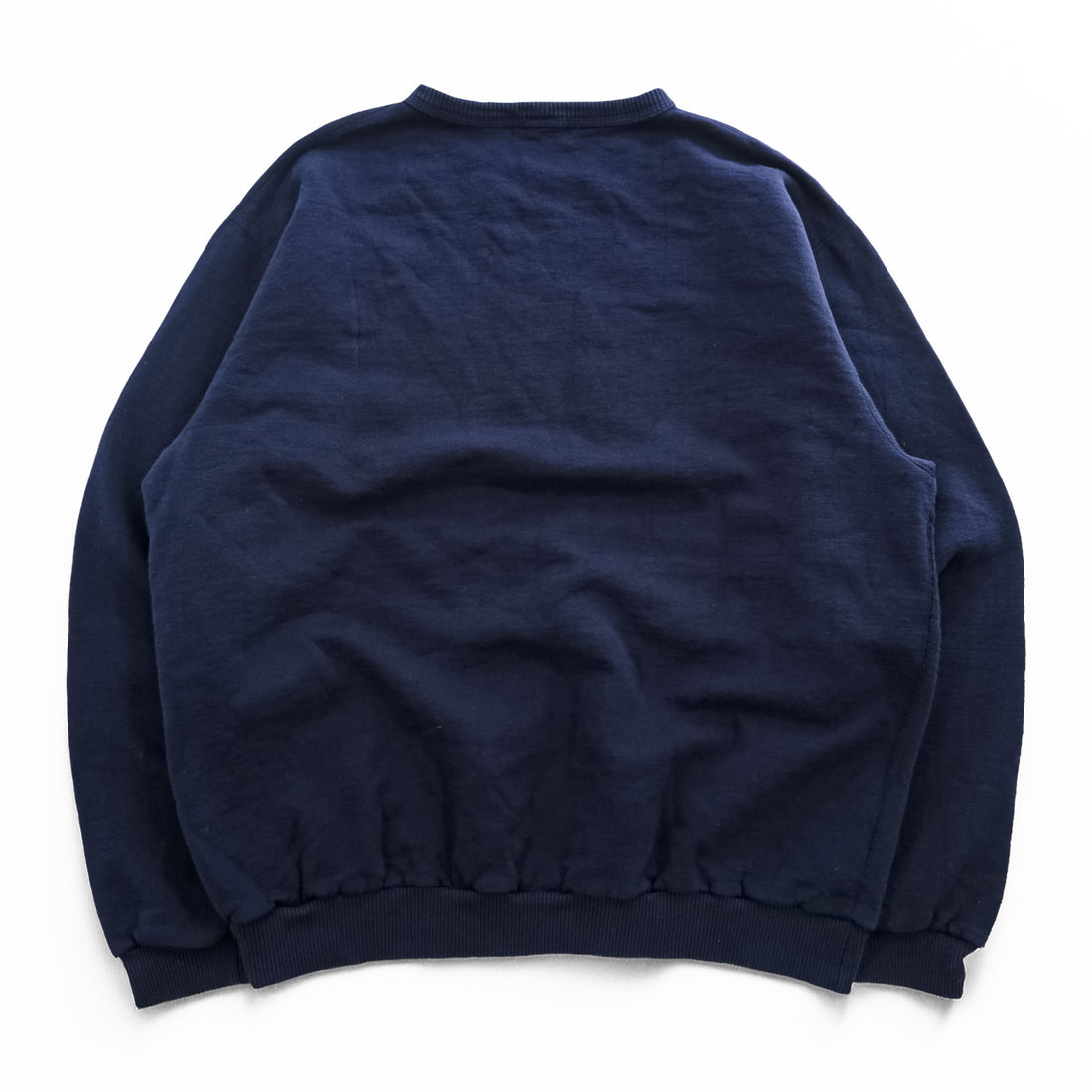 NON-FICTION 90年代 カナダ製 ヴィンテージ スウェット トレーナー M ネイビー 裏起毛 刺繍 アーチロゴ