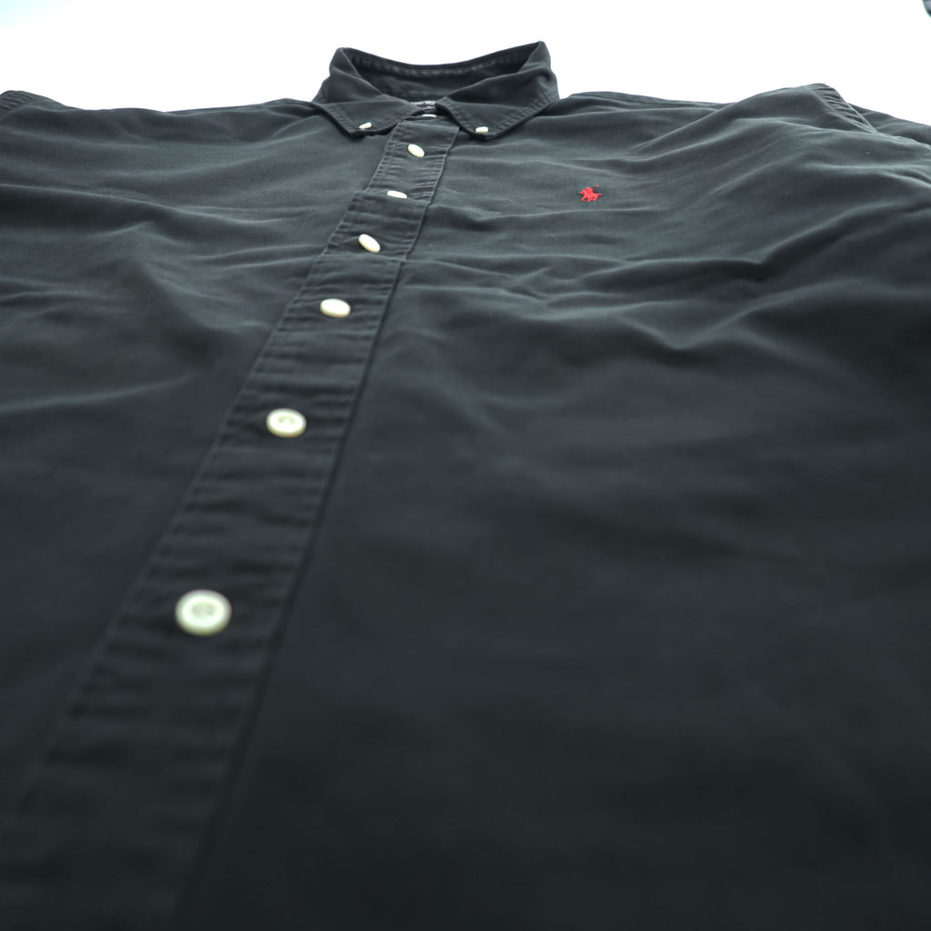 Polo Ralph Lauren 90年代 ヴィンテージ  BLAKE 長袖 ボタンダウンシャツ XL ブラック スモールポニー ロゴ 刺繍 ビッグサイズ