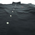 Polo Ralph Lauren 90年代 ヴィンテージ  BLAKE 長袖 ボタンダウンシャツ XL ブラック スモールポニー ロゴ 刺繍 ビッグサイズ