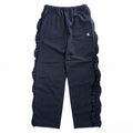 RHODOLIRION (NEPENTHES) フリルサイド ストライプパンツ Frill Side Stripe Pants スラックス イージーパンツ ネイビー ギャバジン NQ974