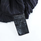 RHODOLIRION (NEPENTHES) フリルサイド ストライプパンツ Frill Side Stripe Pants スラックス イージーパンツ ネイビー ギャバジン NQ974