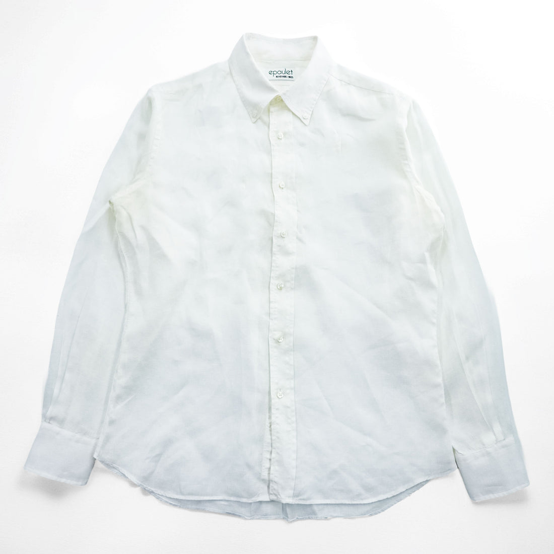 Individualized Shirts White Button Down Dress Shirt Made in USA Cotton Long Sleeve Oxford BD Shirt Epaulet Exclusive