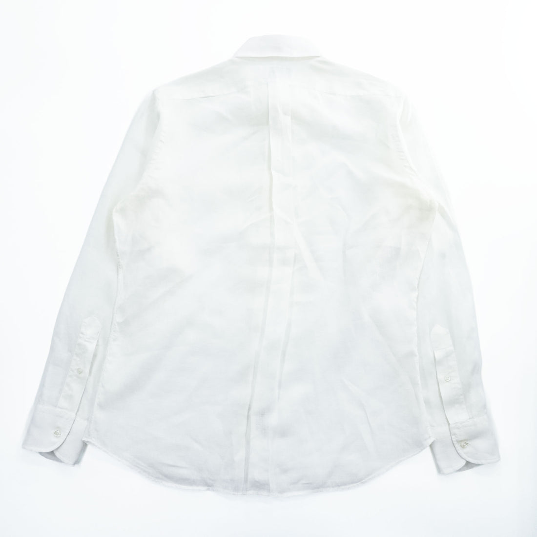 INDIVIDUALIZED SHIRTS リネン 長袖 ボタンダウンシャツ L ホワイト USA製 epaulet別注
