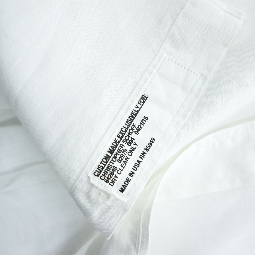 INDIVIDUALIZED SHIRTS リネン 長袖 ボタンダウンシャツ L ホワイト USA製 epaulet別注