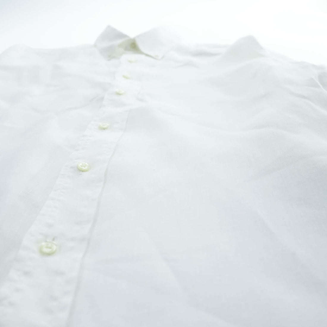 INDIVIDUALIZED SHIRTS リネン 長袖 ボタンダウンシャツ L ホワイト USA製 epaulet別注