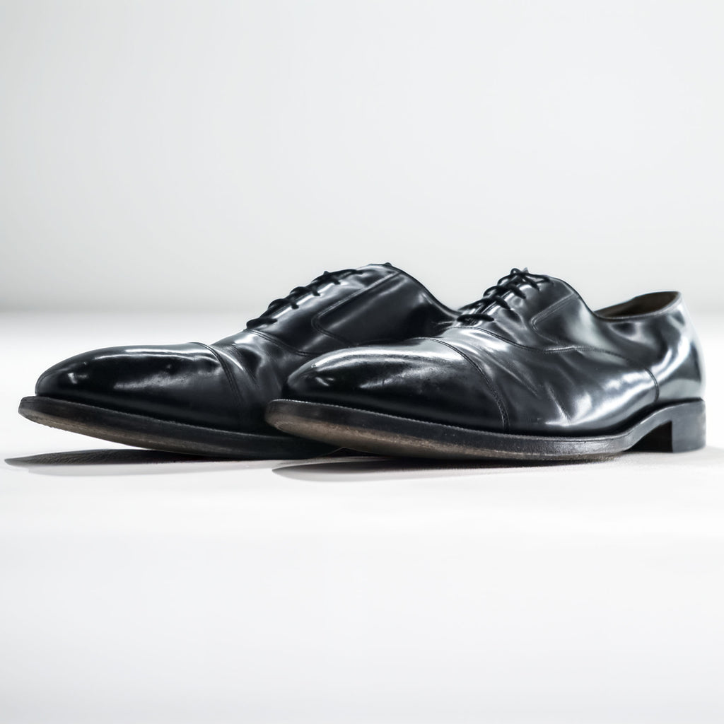 JOHNSTON&MURPHY レザー ドレスシューズ 革靴 28cm ストレートチップ 内羽根 オックスフォード HAND CRAFTED 9832 110 0802V