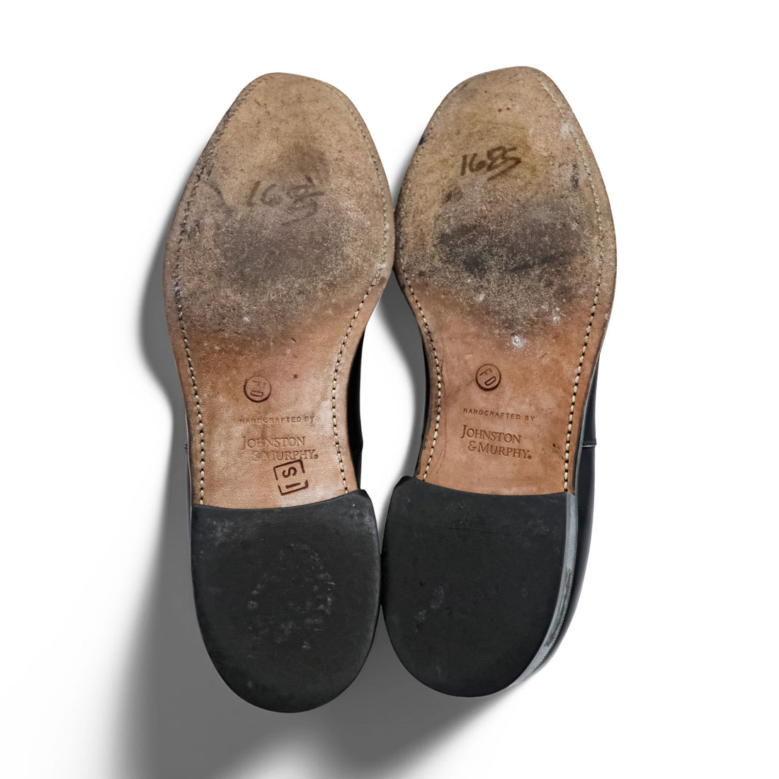 JOHNSTON&MURPHY レザー ドレスシューズ 革靴 28cm ストレートチップ 内羽根 オックスフォード HAND CRAFTED 9832 110 0802V