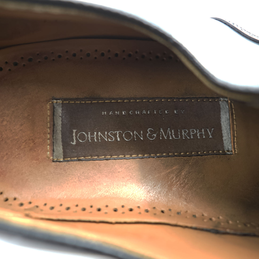 JOHNSTON&MURPHY レザー ドレスシューズ 革靴 28cm ストレートチップ 内羽根 オックスフォード HAND CRAFTED 9832 110 0802V