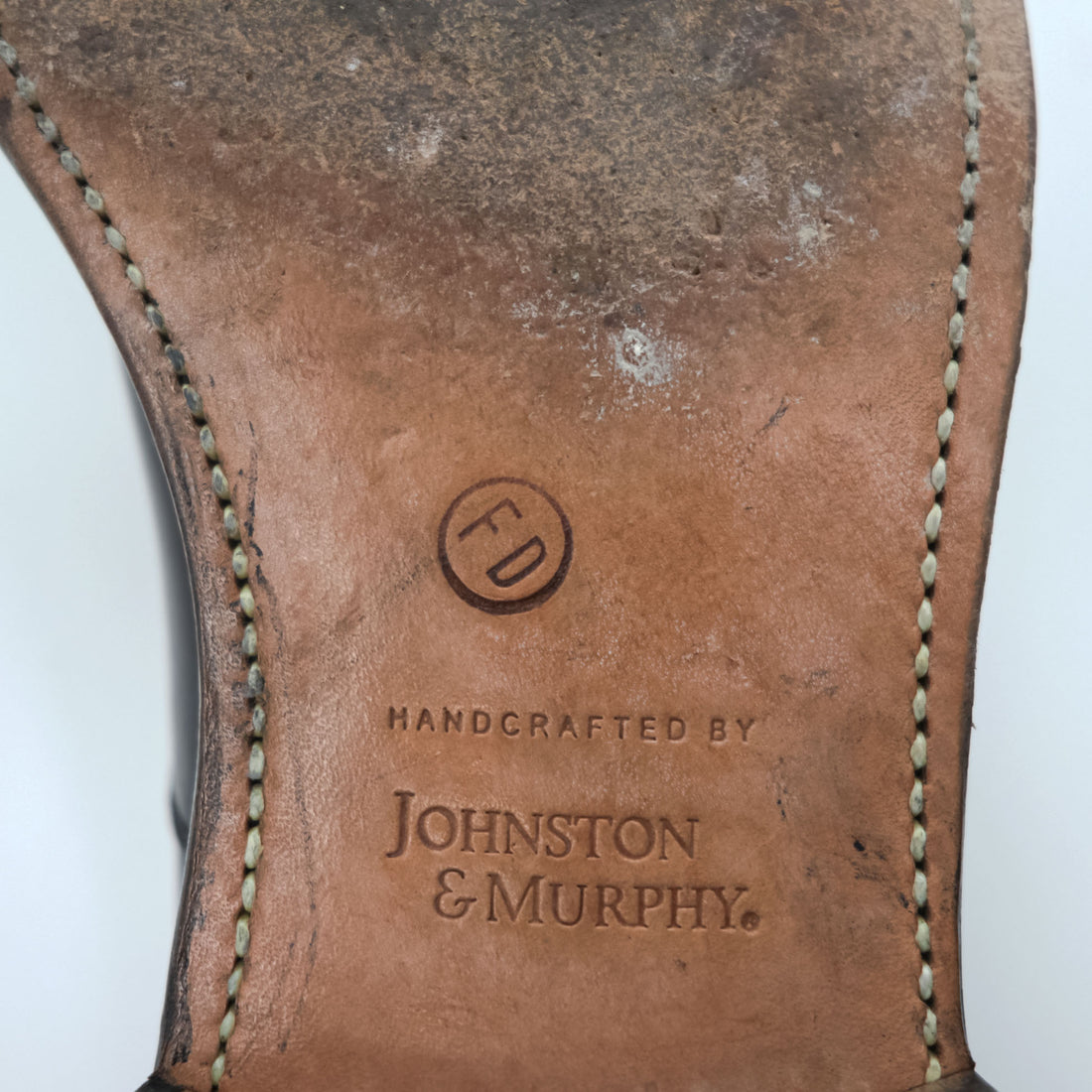 JOHNSTON&MURPHY レザー ドレスシューズ 革靴 28cm ストレートチップ 内羽根 オックスフォード HAND CRAFTED 9832 110 0802V