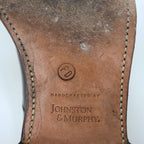 JOHNSTON&MURPHY レザー ドレスシューズ 革靴 28cm ストレートチップ 内羽根 オックスフォード HAND CRAFTED 9832 110 0802V