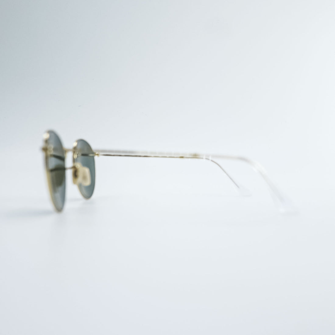 Ray-Ban RB3447 Round Metal 001 Gold Frame Green Lens Sunglasses 50-21 145 Unisex