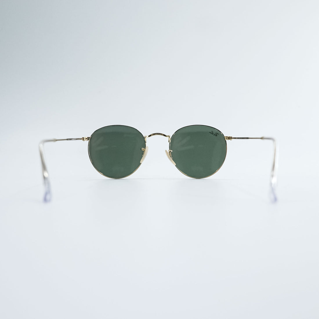 Ray-Ban RB3447 Round Metal 001 Gold Frame Green Lens Sunglasses 50-21 145 Unisex