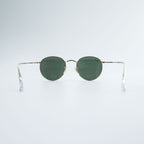 Ray-Ban RB3447 Round Metal 001 Gold Frame Green Lens Sunglasses 50-21 145 Unisex