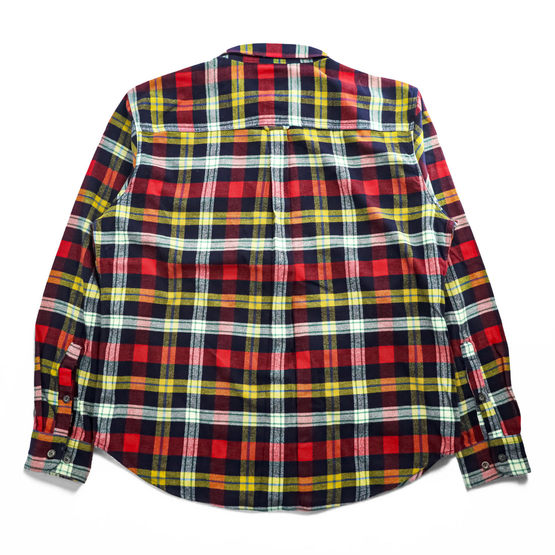 Woolrich フランネル 長袖 チェックシャツ XL イエロー レッド ネイビー 胸ポケット ボタンダウン 6280