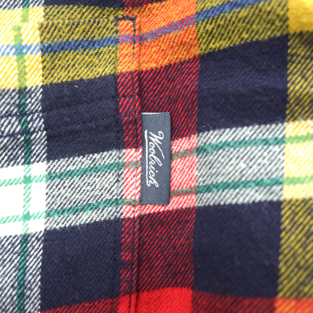 Woolrich フランネル 長袖 チェックシャツ XL イエロー レッド ネイビー 胸ポケット ボタンダウン 6280