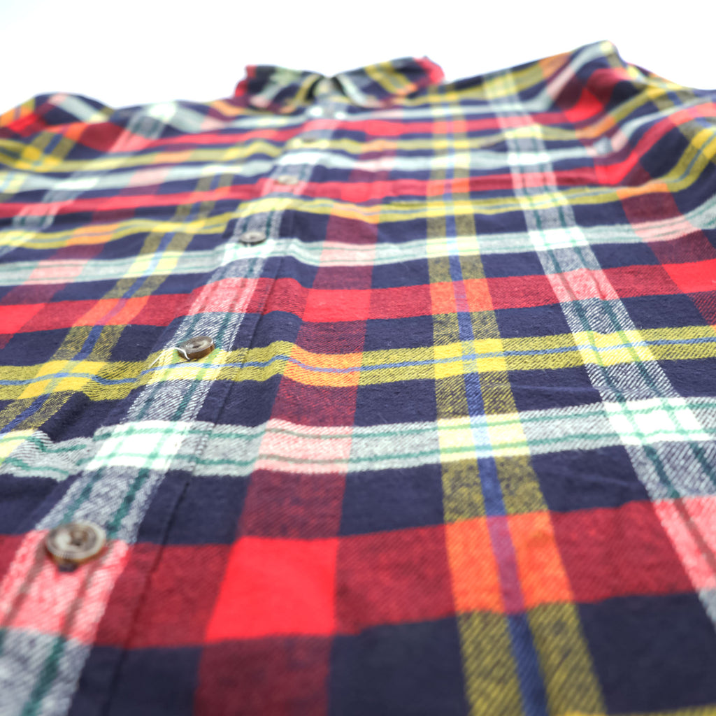 Woolrich フランネル 長袖 チェックシャツ XL イエロー レッド ネイビー 胸ポケット ボタンダウン 6280