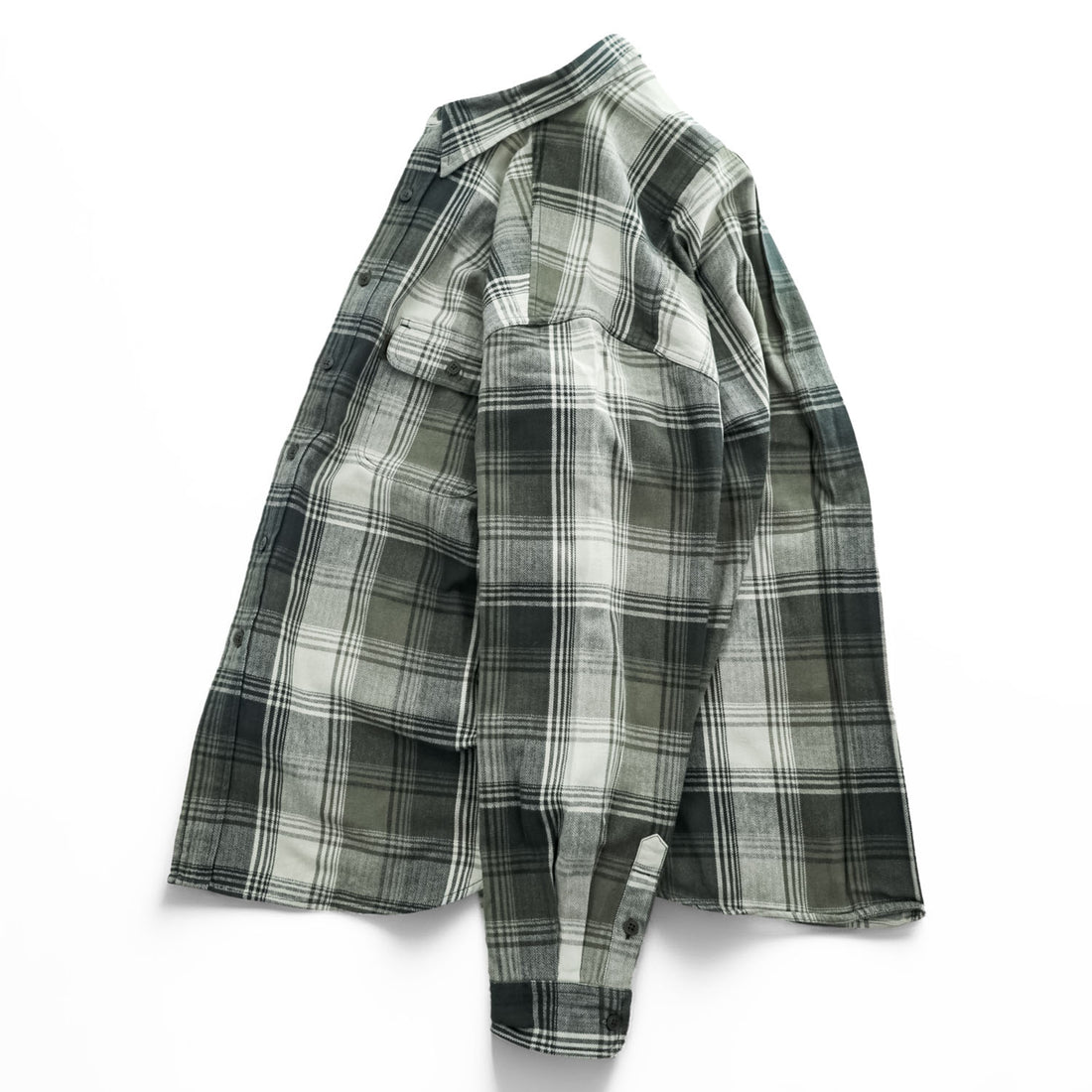 Eddie Bauer 90年代 ヴィンテージ フランネル 長袖チェックシャツ XL カーキ ベージュ Bainbridge Plaid LEGEND
