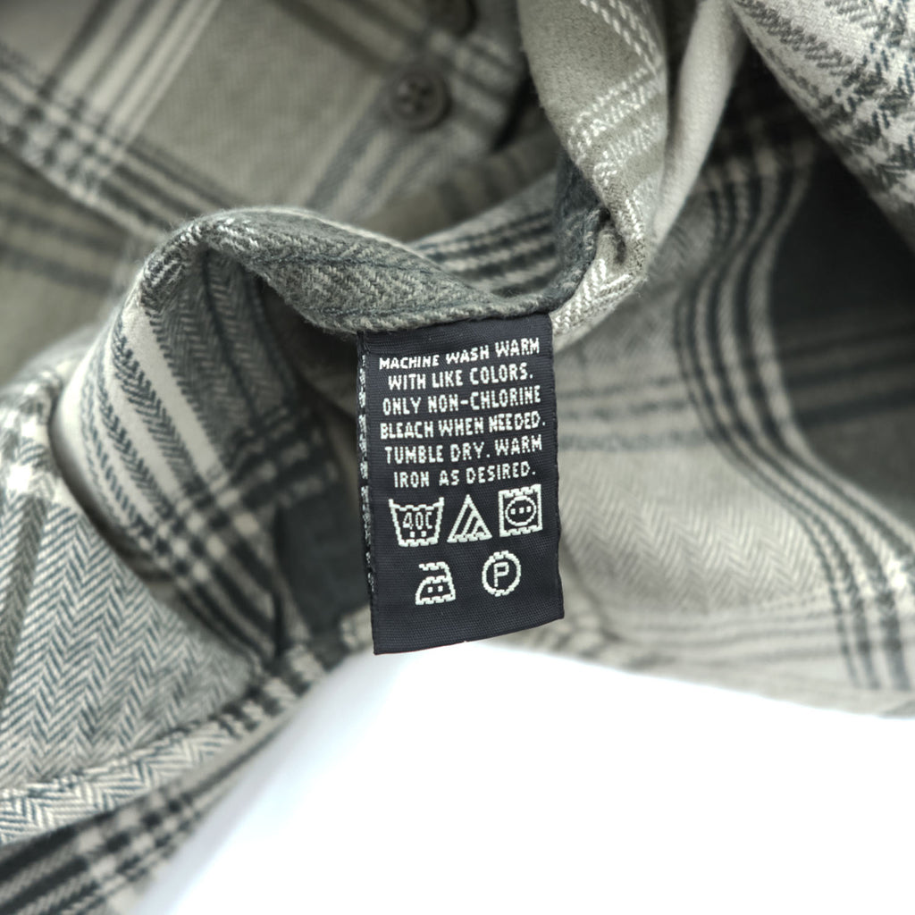 Eddie Bauer 90年代 ヴィンテージ フランネル 長袖チェックシャツ XL カーキ ベージュ Bainbridge Plaid LEGEND