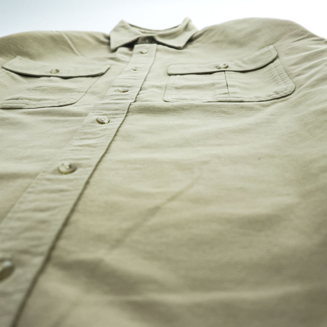 Cabela's 90年代 ヴィンテージ モールスキン 長袖ワークシャツ XL ベージュ 胸ポケット ブルガリア製