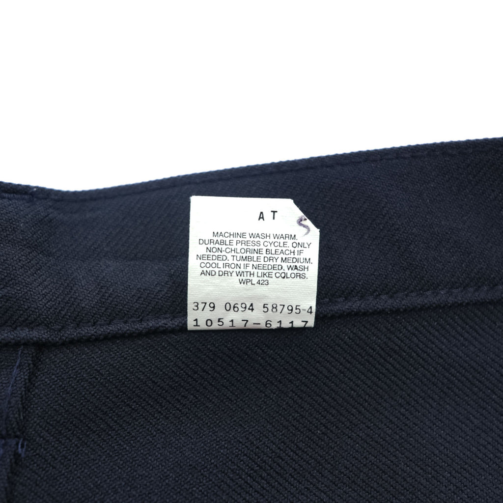 Levi's 90年代 USA製 ヴィンテージ スタプレ ブーツカット フレア スラックス パンツ XL ネイビー 黒タブ 10517-6117