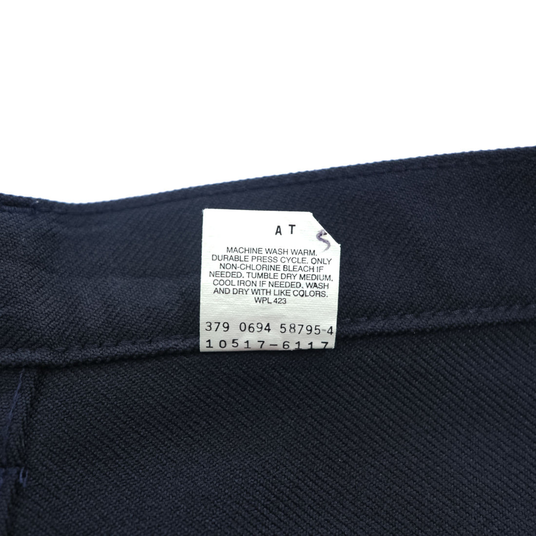 Levi's 90年代 USA製 ヴィンテージ スタプレ ブーツカット フレア スラックス パンツ XL ネイビー 黒タブ 10517-6117