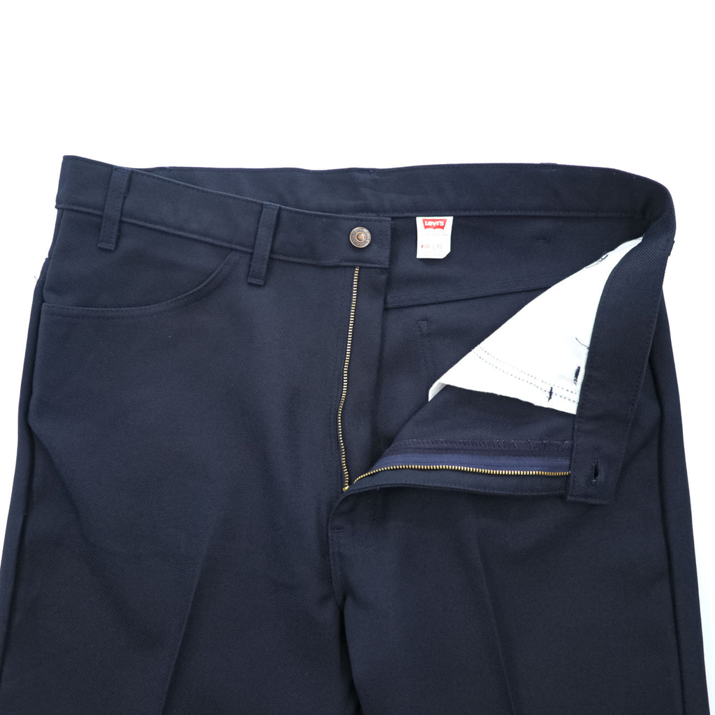 Levi's 90年代 USA製 ヴィンテージ スタプレ ブーツカット フレア スラックス パンツ XL ネイビー 黒タブ 10517-6117