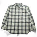 carhartt フランネル 長袖チェックシャツ XL グレー ホワイト ORIGINAL FIT ビッグサイズ 104451
