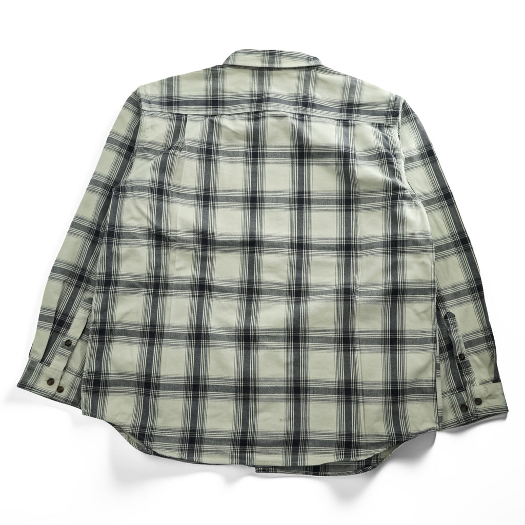 carhartt フランネル 長袖チェックシャツ XL グレー ホワイト ORIGINAL FIT ビッグサイズ 104451