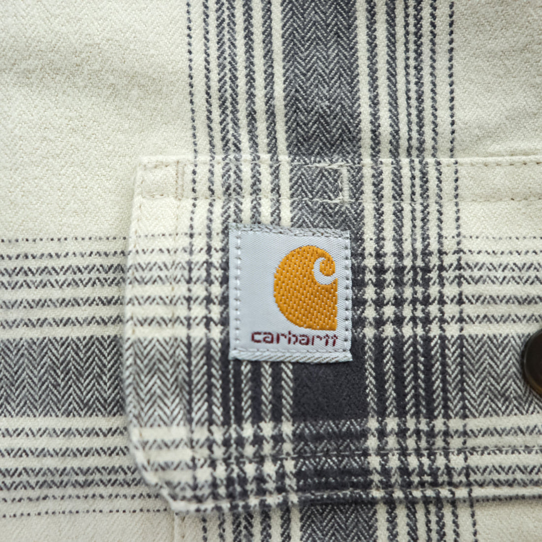 carhartt フランネル 長袖チェックシャツ XL グレー ホワイト ORIGINAL FIT ビッグサイズ 104451