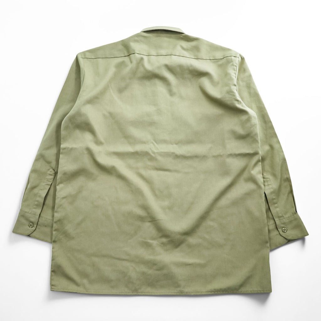 Dickies 長袖 ワークシャツ L ベージュ 胸ポケット ボックスシルエット WL574KH