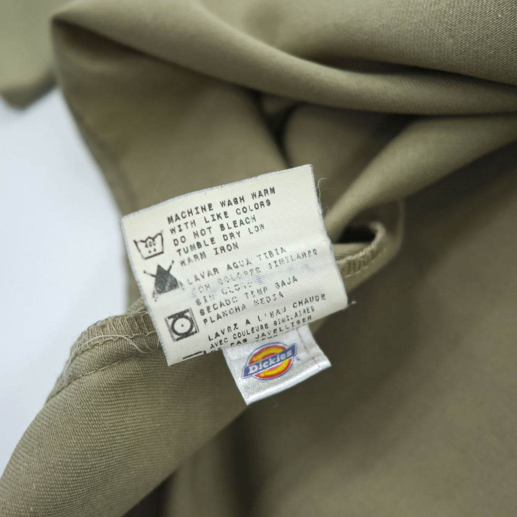 Dickies 長袖 ワークシャツ L ベージュ 胸ポケット ボックスシルエット WL574KH