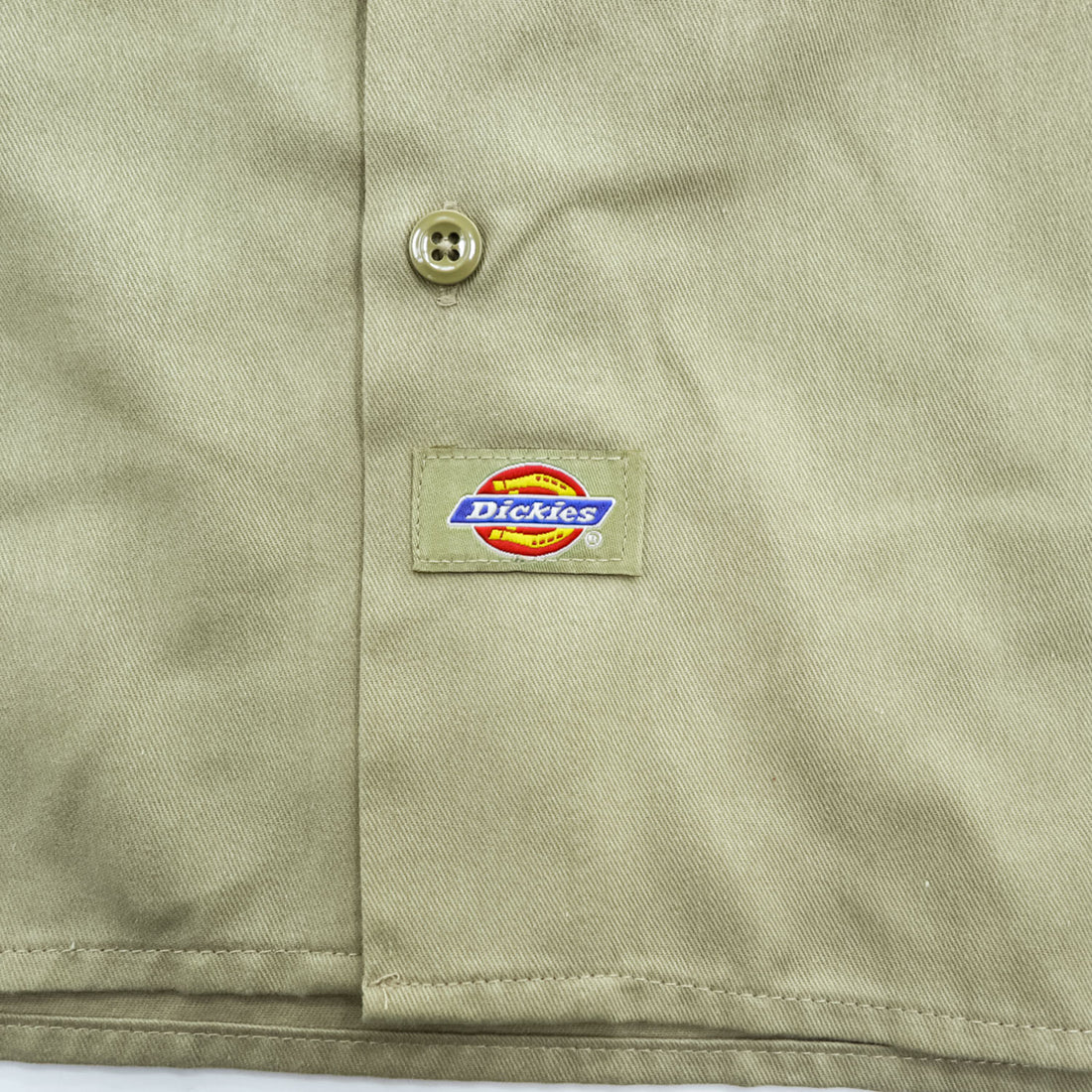 Dickies 長袖 ワークシャツ L ベージュ 胸ポケット ボックスシルエット WL574KH