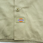 Dickies 長袖 ワークシャツ L ベージュ 胸ポケット ボックスシルエット WL574KH