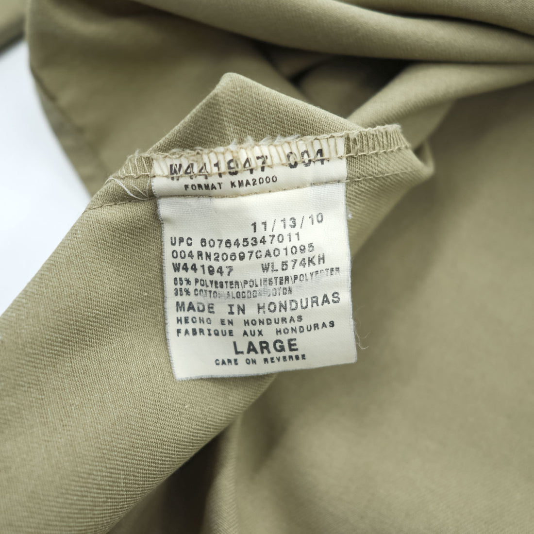 Dickies 長袖 ワークシャツ L ベージュ 胸ポケット ボックスシルエット WL574KH