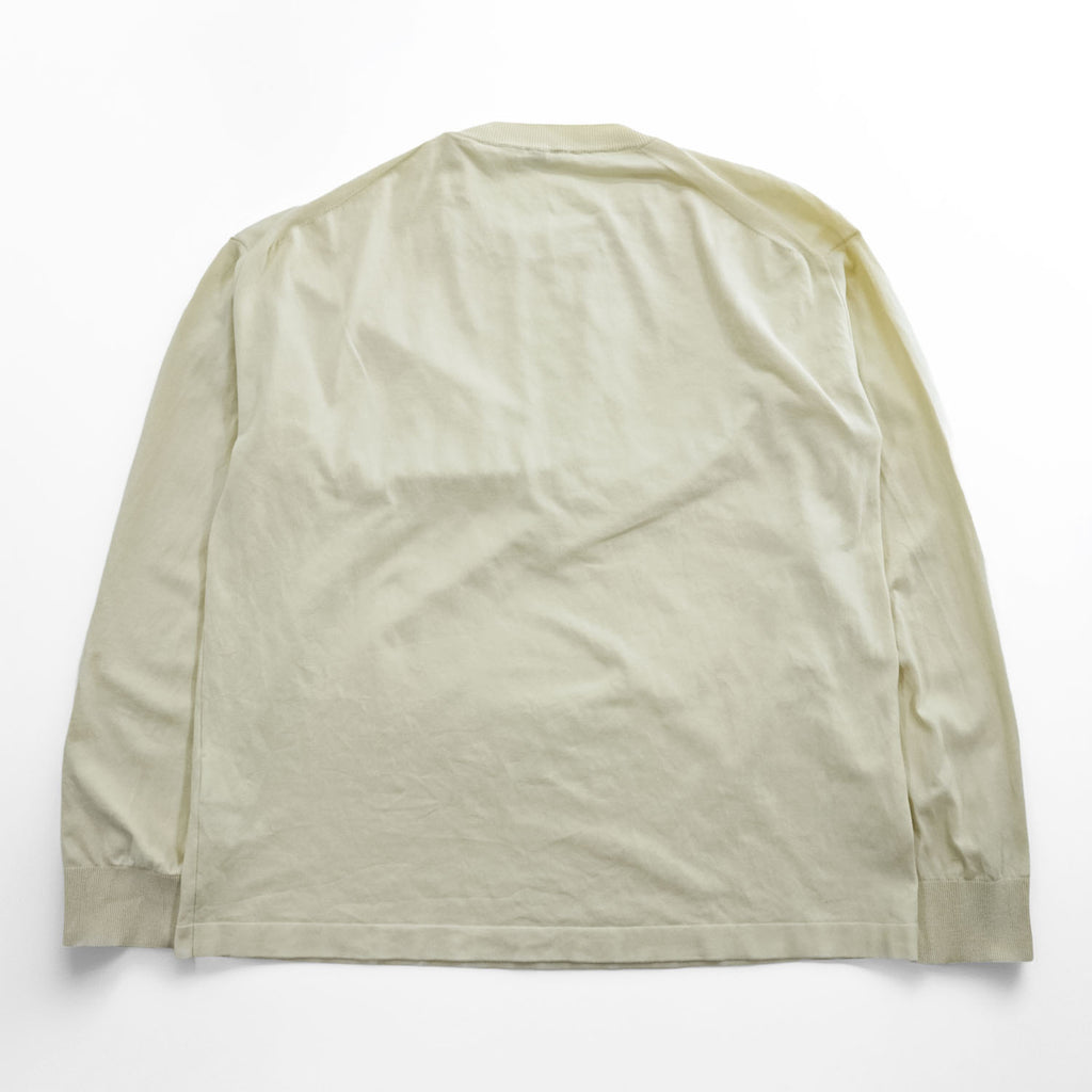 AURALEE 日本製 コットンニット SUPER HARD TWIST KNIT P/O ロングスリーブ カットソー M ホワイト A7SP01HT
