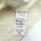 AURALEE 日本製 コットンニット SUPER HARD TWIST KNIT P/O ロングスリーブ カットソー M ホワイト A7SP01HT