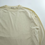 AURALEE 日本製 コットンニット SUPER HARD TWIST KNIT P/O ロングスリーブ カットソー M ホワイト A7SP01HT