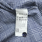 HUGO BOSS 長袖チェックシャツ XL ブルー 日本製生地 コンビ 切替 グレンチェック