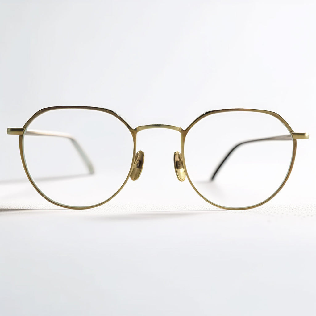 YELLOWS PLUS Eyeglasses Gold Metal Frame KEMP C-7
