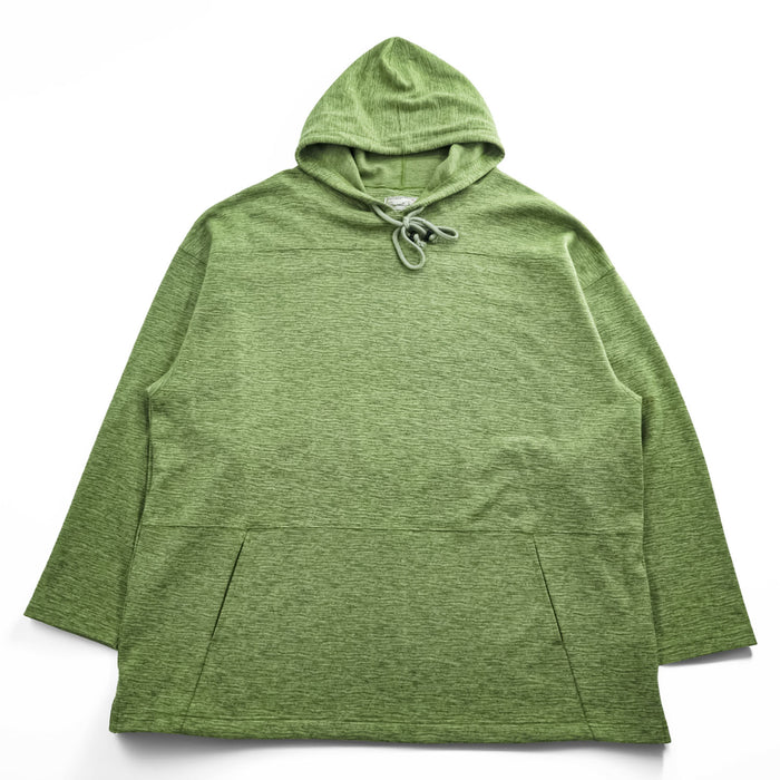 gourmet jeans 日本製 プルオーバー ロングパーカー FREE グリーン LONG PARKA ビッグシルエット GR-2206 カンガルーポケット