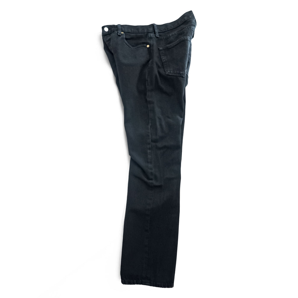 Levi Strauss Big E 501 Denim Pants Jeans 32 x 32 Black Leather Patch Button Fly 00501-0165