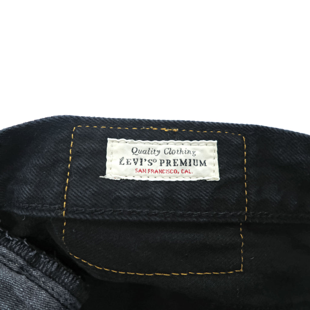 Levi Strauss Big E 501 Denim Pants Jeans 32 x 32 Black Leather Patch Button Fly 00501-0165