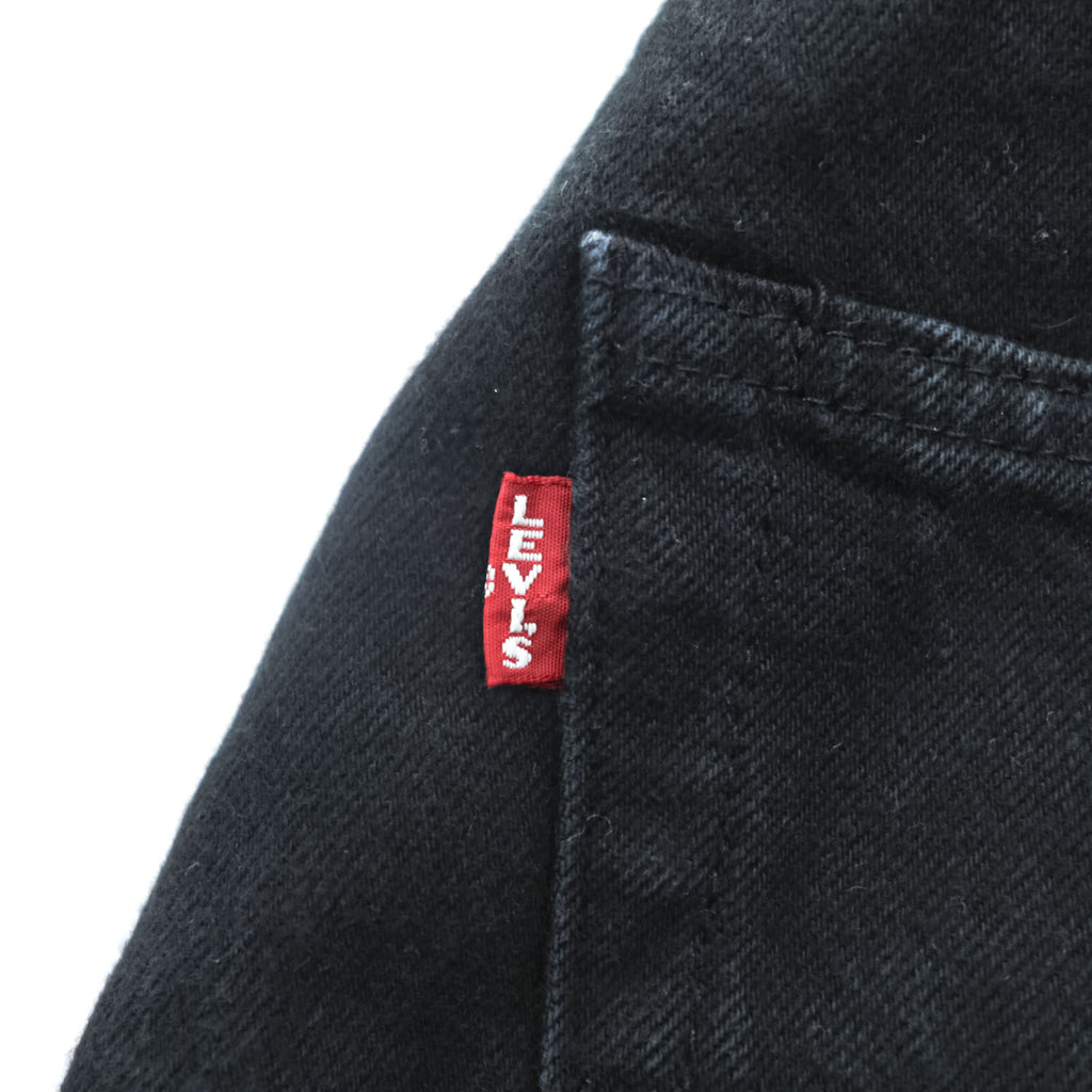 Levi Strauss Big E 501 Denim Pants Jeans 32 x 32 Black Leather Patch Button Fly 00501-0165