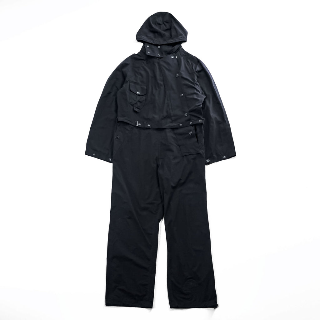 YOKE 日本製 ジャンプスーツ MILITARY JUMP SUIT オールインワン ツナギ L フード着脱 ベルト付 ドローコード YK23FW0532A0
