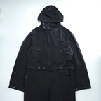YOKE 日本製 ジャンプスーツ MILITARY JUMP SUIT オールインワン ツナギ L フード着脱 ベルト付 ドローコード YK23FW0532A0