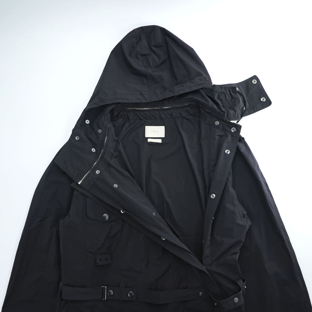 YOKE 日本製 ジャンプスーツ MILITARY JUMP SUIT オールインワン ツナギ L フード着脱 ベルト付 ドローコード YK23FW0532A0