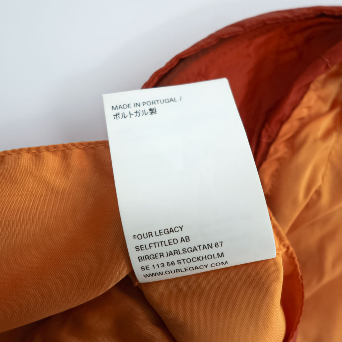 OUR LEGACY Summer Snow Hood Vest FREE Orange A2238SER Portugal Made